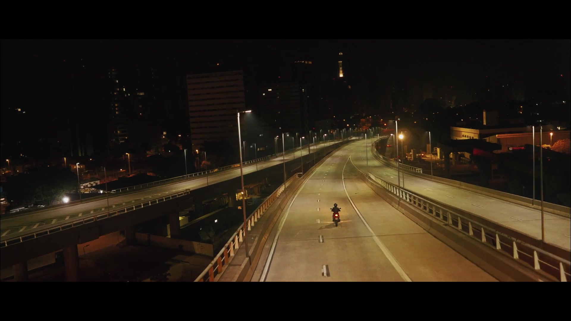 Out onto the empty highway