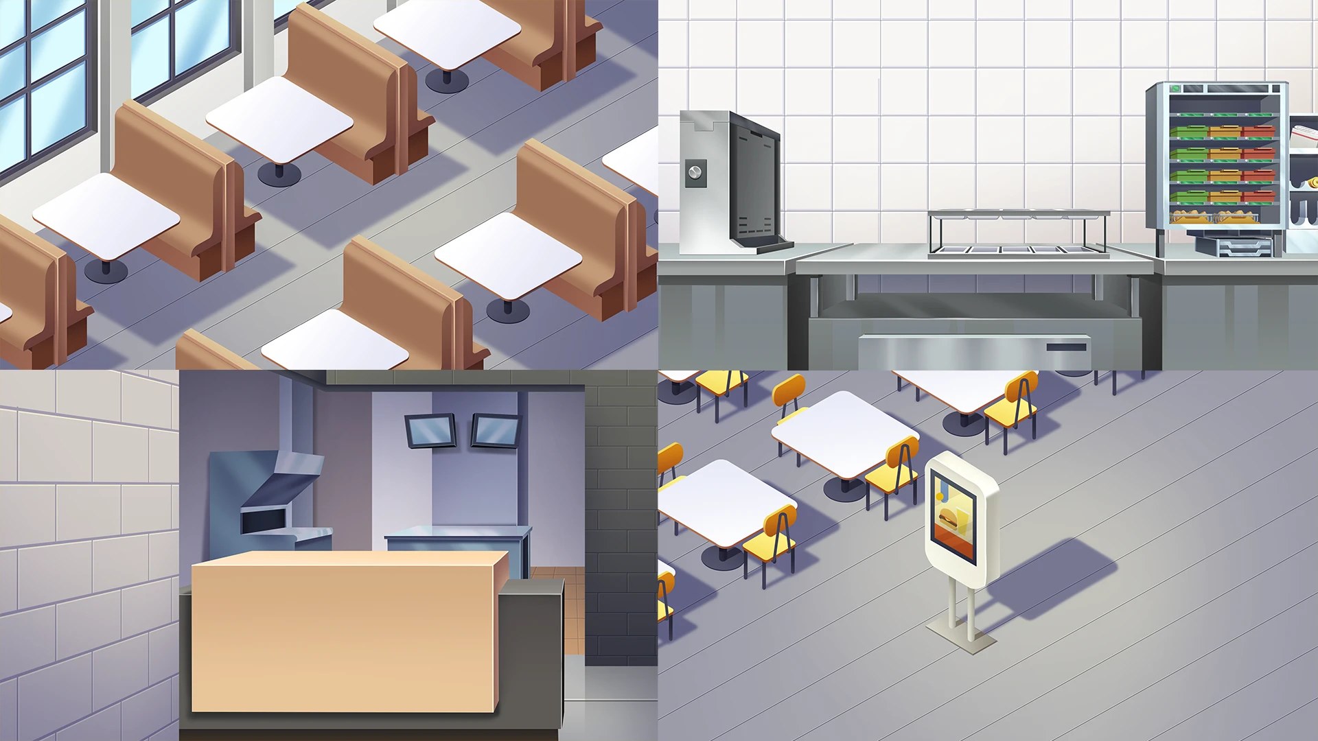 Restaurant interior set