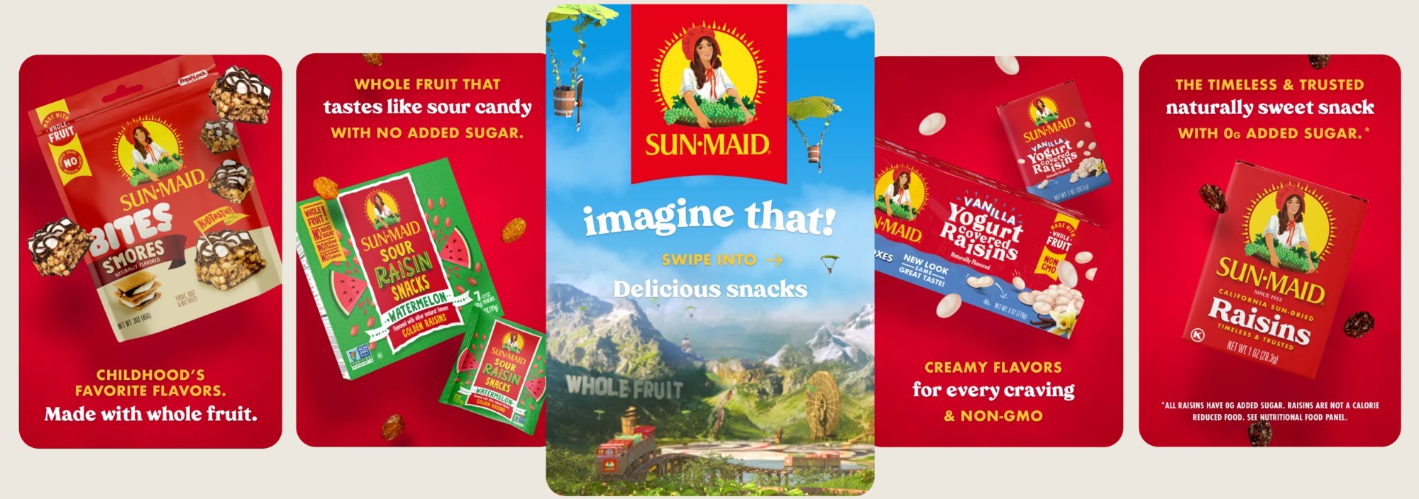 Whole Fruit range — imagine that, delicious snacks