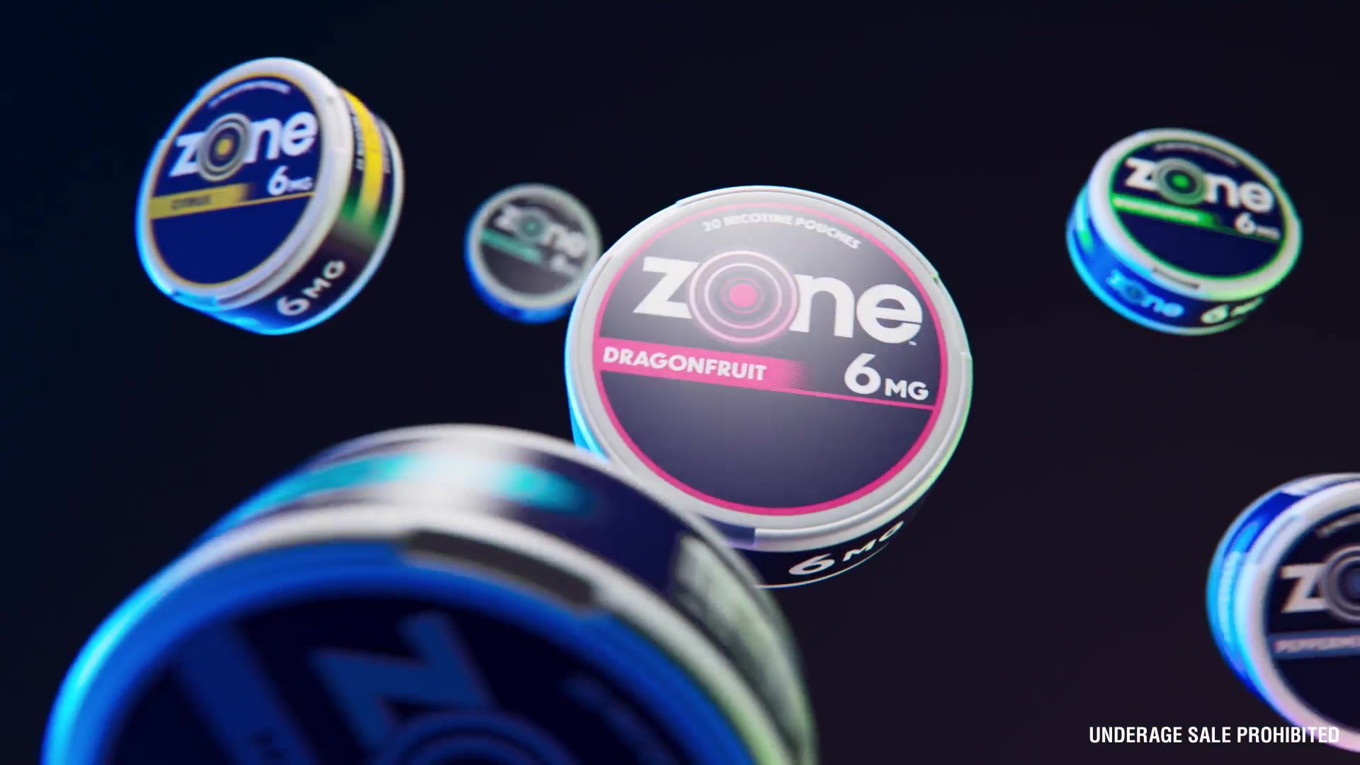 Zone tins floating in space